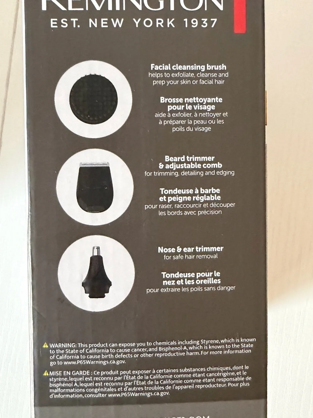Remington Black 6-in-1 Men's Electric Shaver & Grooming Attachments